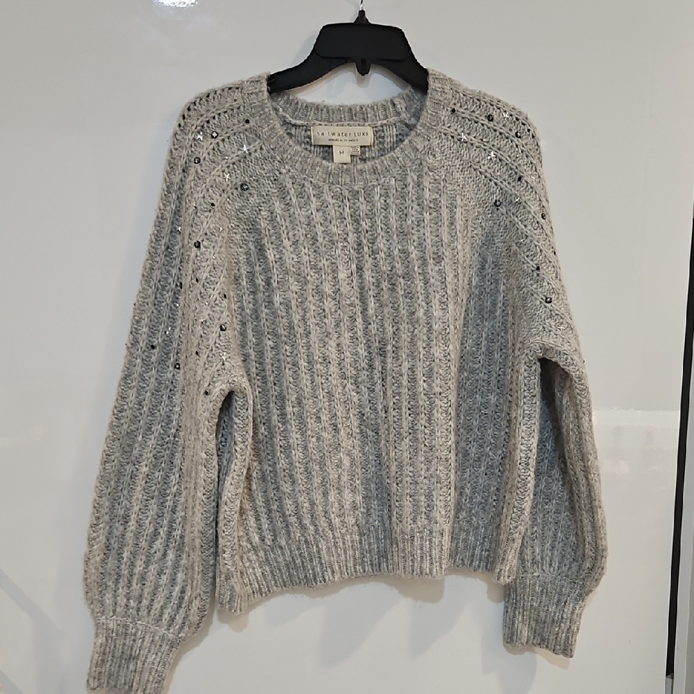 Saltwater LUXE Light Gray Women's Sweater